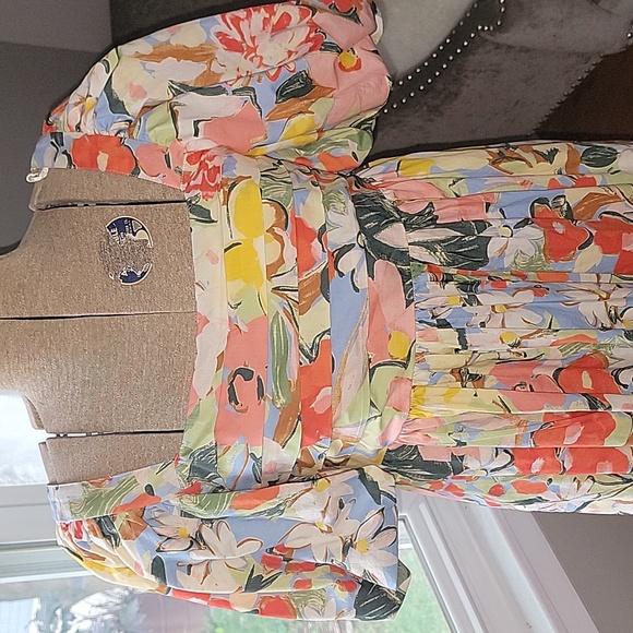 Nobodys Child Pastel Floral Nova Smock Midi Dress - Picture 6 of 10